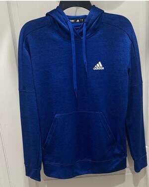Adidas Men's Royal Blue ClimaWarm Team Issue Pullover Hoodie Size M